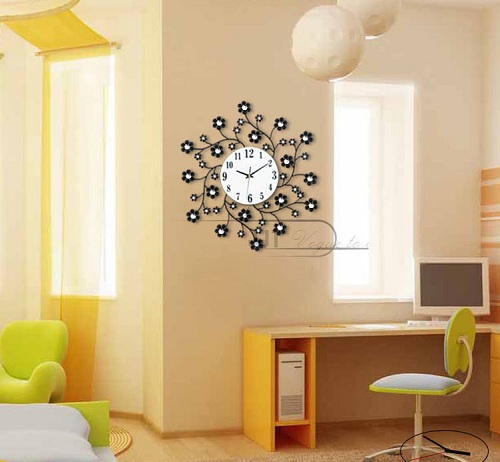 đồng hồ treo tường pha lê